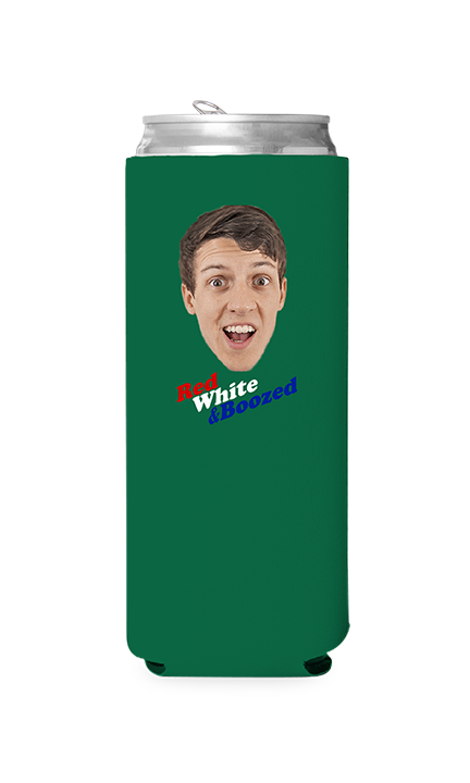 Custom Red White and Boozed Can Cooler