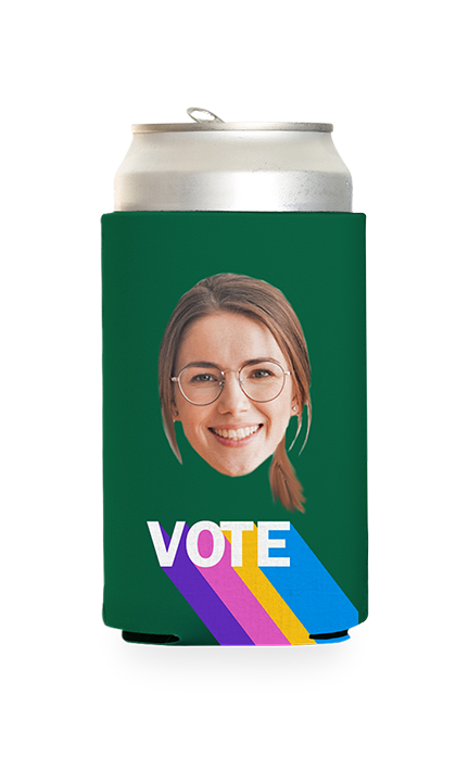 Custom Colorful Vote Can Cooler