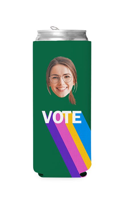 Custom Colorful Vote Can Cooler