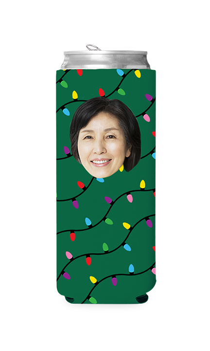 Custom Christmas Lights Can Cooler