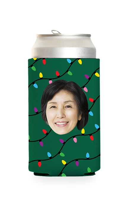 Custom Christmas Lights Can Cooler