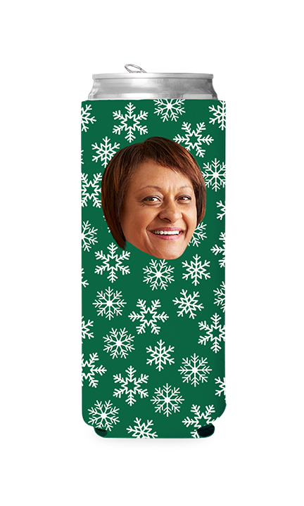 Custom Snowflakes Can Cooler