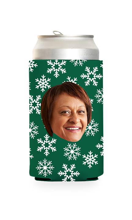 Custom Snowflakes Can Cooler