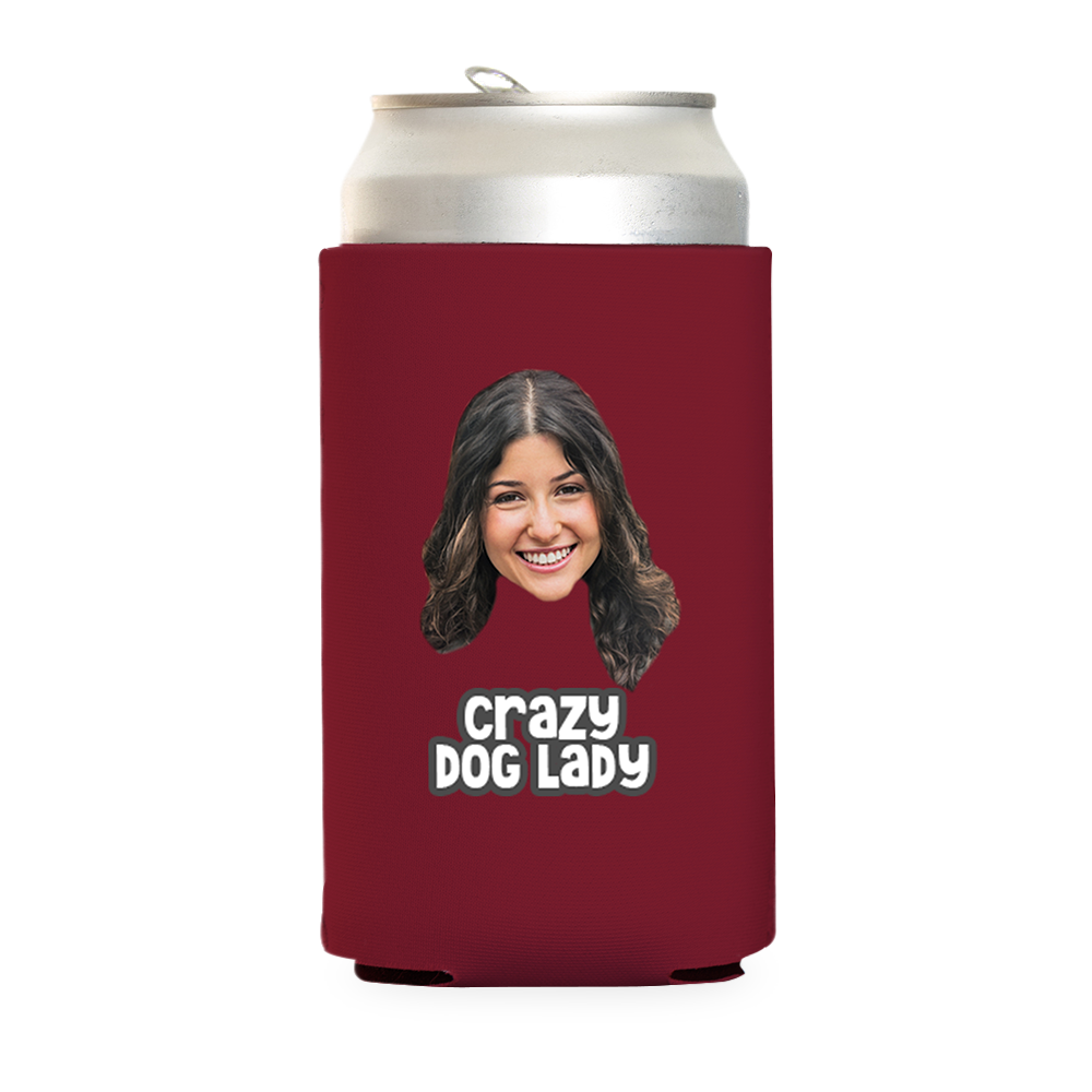 Custom Crazy Dog Lady Can Cooler