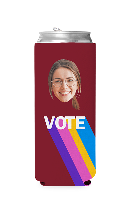 Custom Colorful Vote Can Cooler