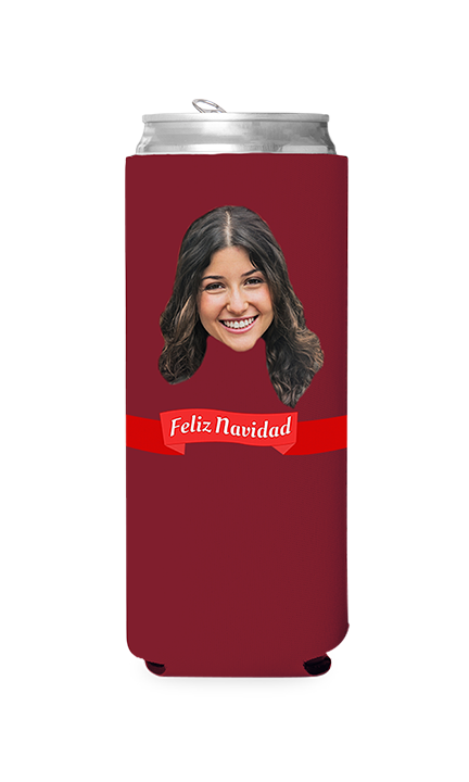 Custom Feliz Navidad Can Cooler