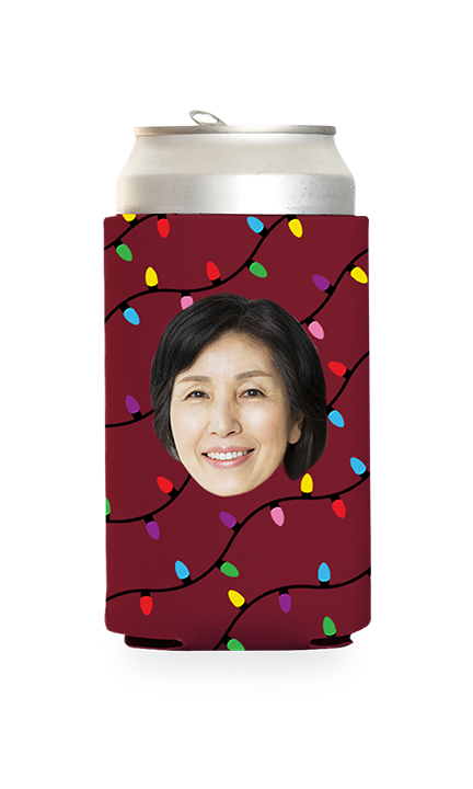 Custom Christmas Lights Can Cooler