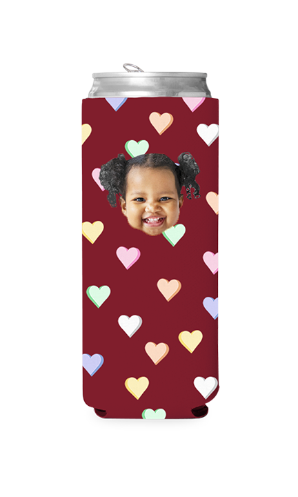 Custom Candy Hearts Can Cooler