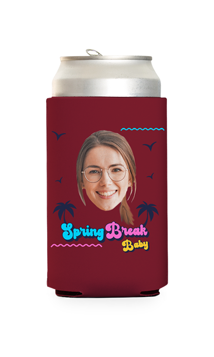Custom Tropical Spring Break Can Cooler