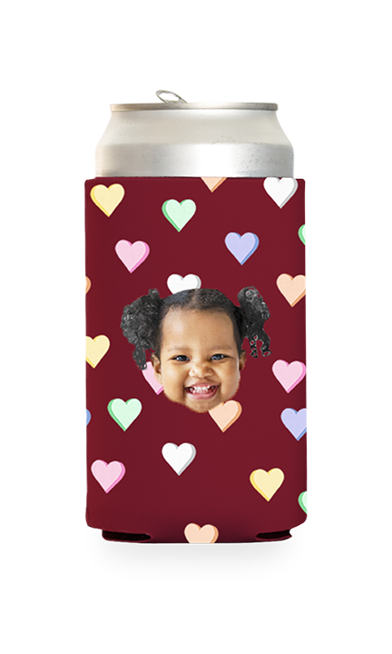 Custom Candy Hearts Can Cooler