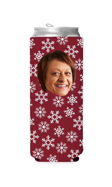 Custom Snowflakes Can Cooler