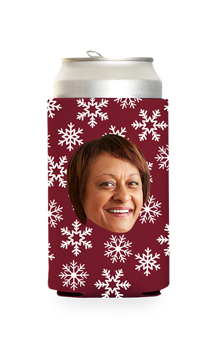 Custom Snowflakes Can Cooler