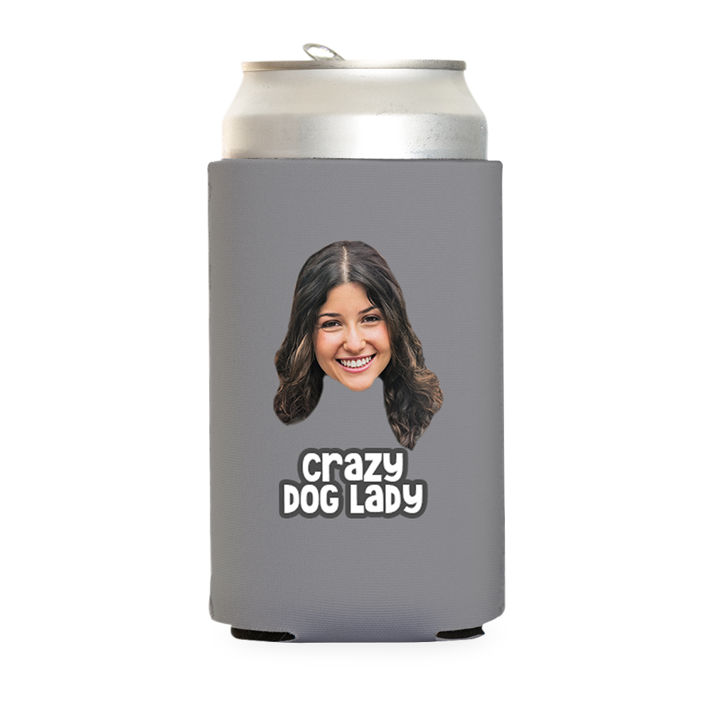 Custom Crazy Dog Lady Can Cooler