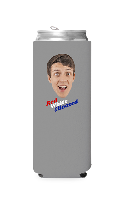 Custom Red White and Boozed Can Cooler