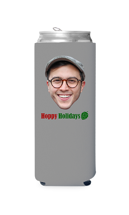 Custom Hoppy Holidays Can Cooler