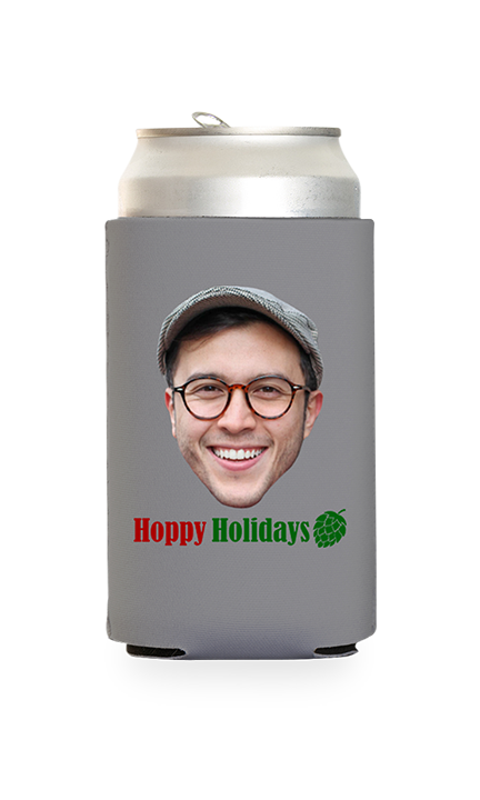 Custom Hoppy Holidays Can Cooler