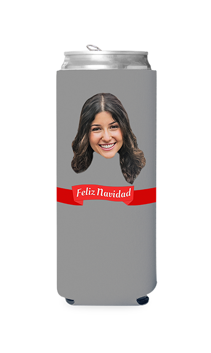 Custom Feliz Navidad Can Cooler