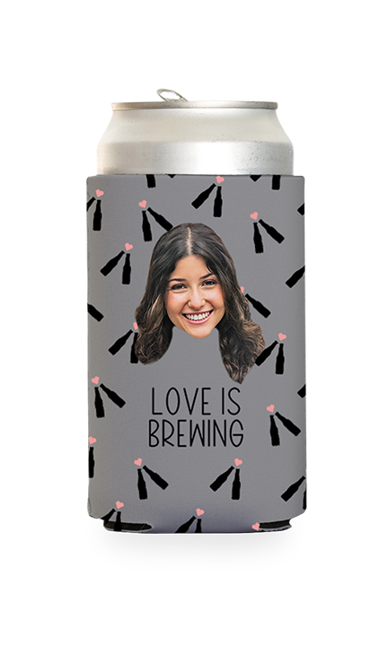 Custom Love is Brewing Can Cooler