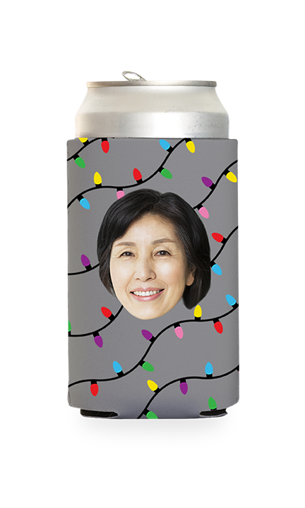 Custom Christmas Lights Can Cooler