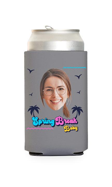 Custom Tropical Spring Break Can Cooler