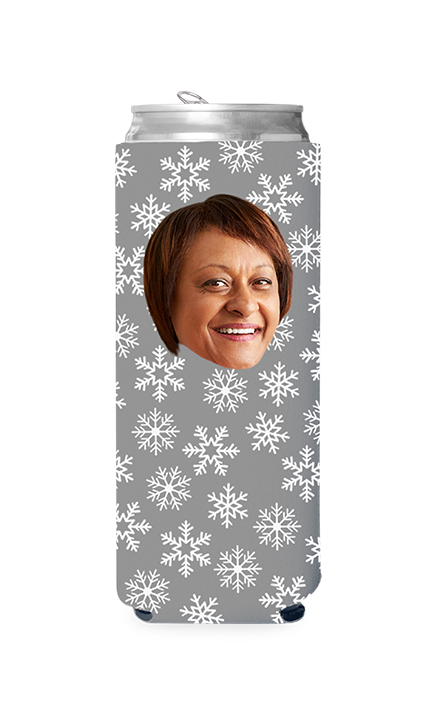 Custom Snowflakes Can Cooler