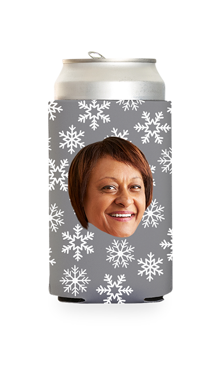 Custom Snowflakes Can Cooler