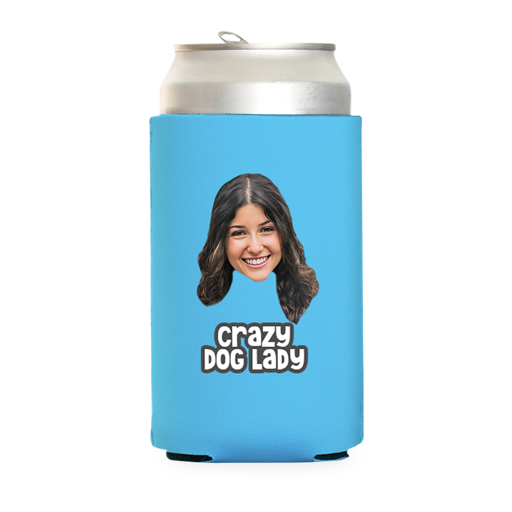 Custom Crazy Dog Lady Can Cooler