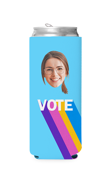 Custom Colorful Vote Can Cooler