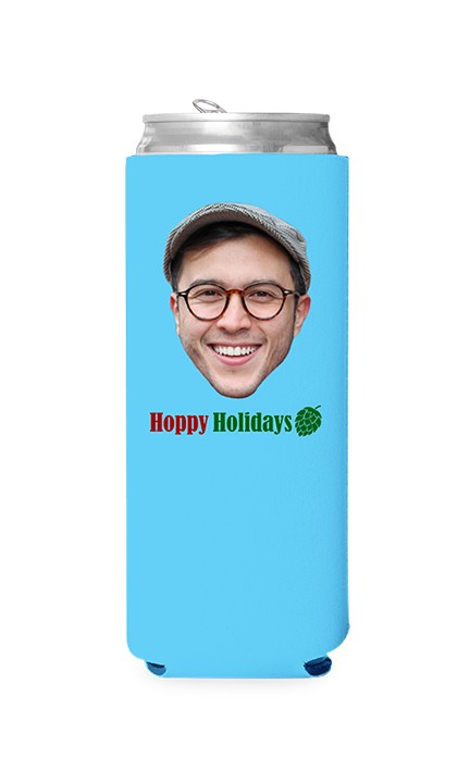 Custom Hoppy Holidays Can Cooler