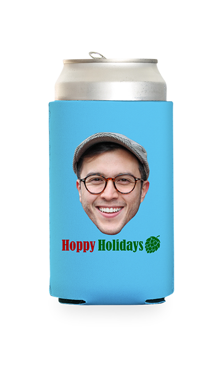 Custom Hoppy Holidays Can Cooler