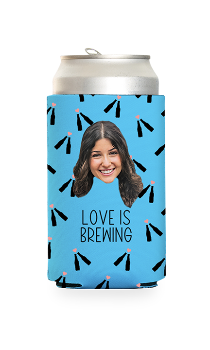 Custom Love is Brewing Can Cooler