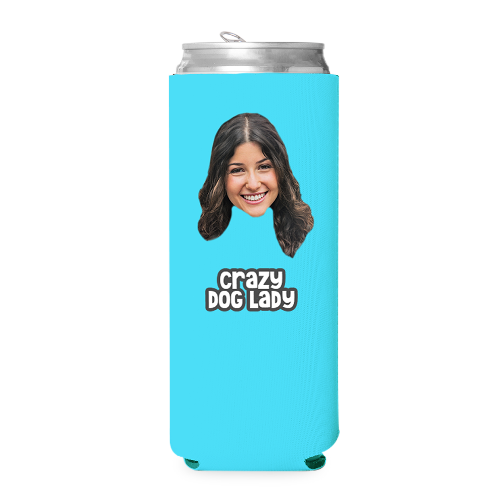 Custom Crazy Dog Lady Can Cooler