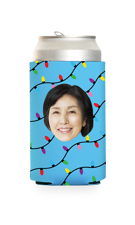 Custom Christmas Lights Can Cooler