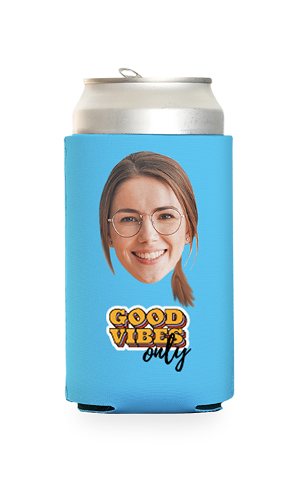 Custom Good Vibes Only Can Cooler