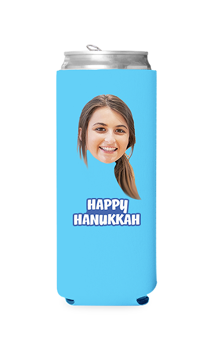 Custom Happy Hanukkah Can Cooler