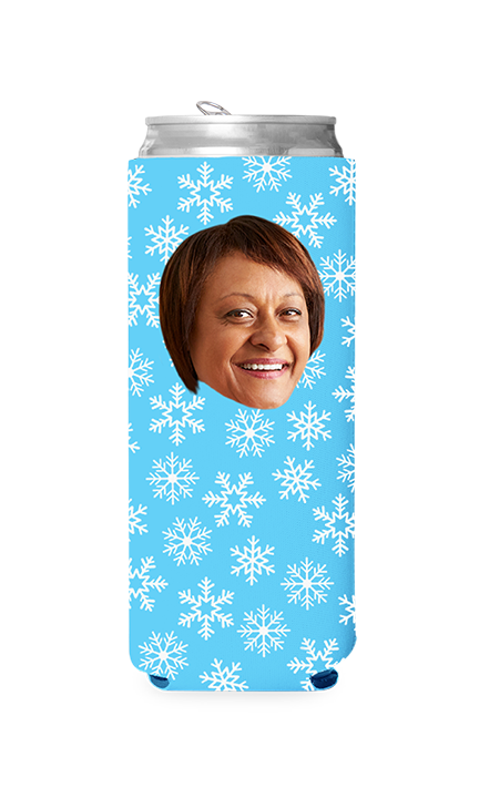 Custom Snowflakes Can Cooler