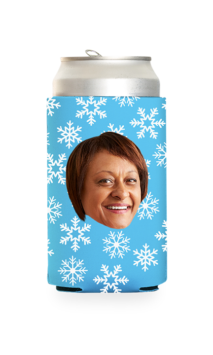 Custom Snowflakes Can Cooler