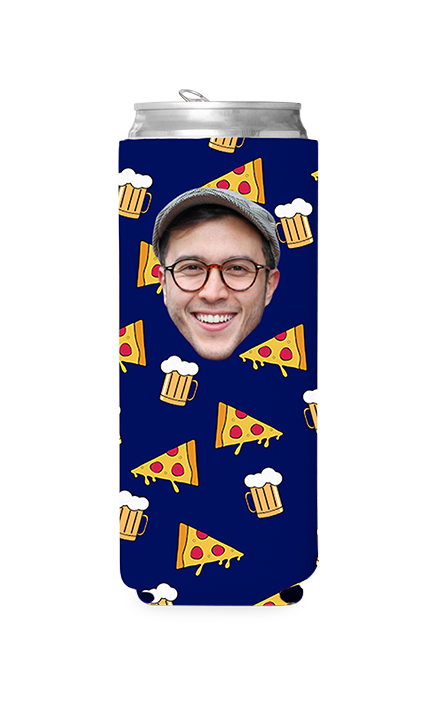 Custom Beer and Pizza Can Cooler