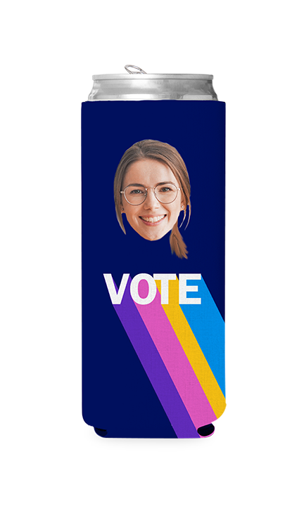 Custom Colorful Vote Can Cooler