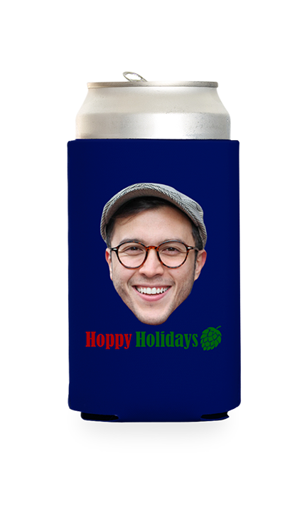 Custom Hoppy Holidays Can Cooler