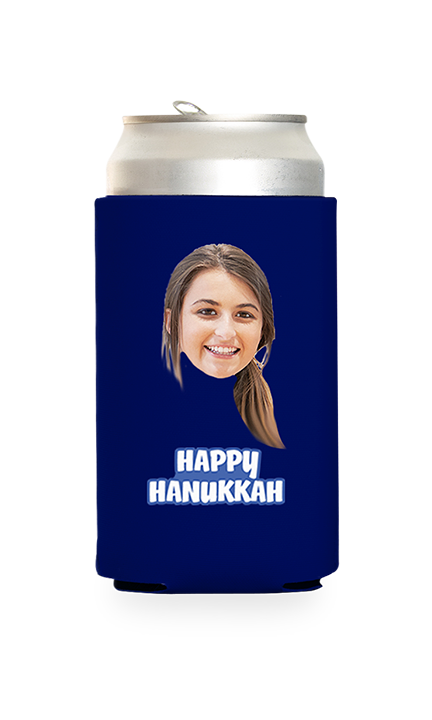 Custom Happy Hanukkah Can Cooler