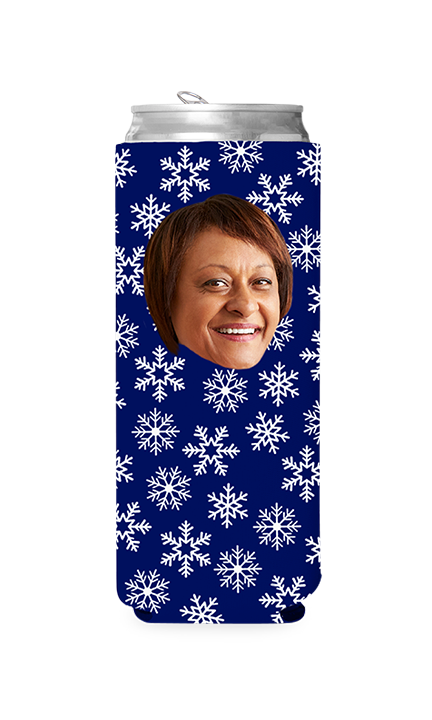 Custom Snowflakes Can Cooler