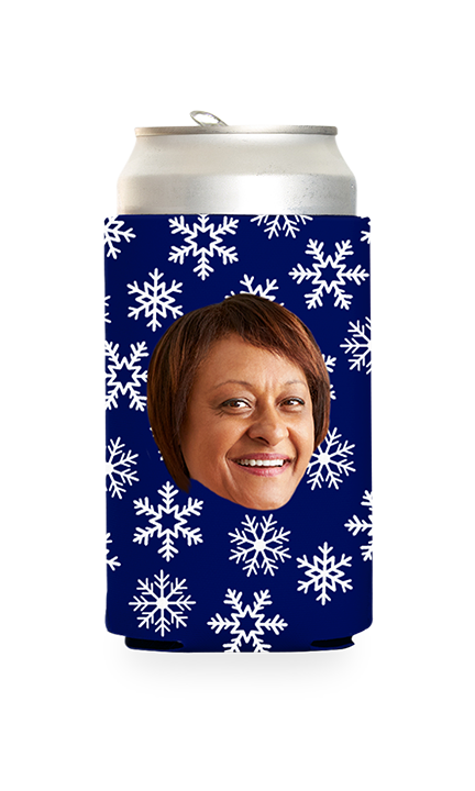 Custom Snowflakes Can Cooler