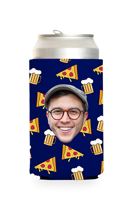 Custom Beer and Pizza Can Cooler