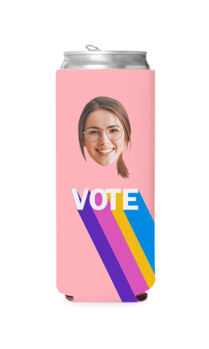 Custom Colorful Vote Can Cooler