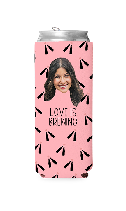 Custom Love is Brewing Can Cooler