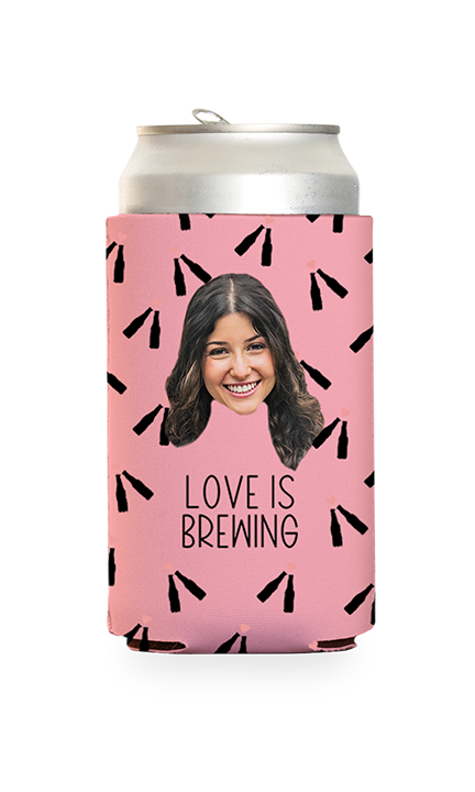 Custom Love is Brewing Can Cooler