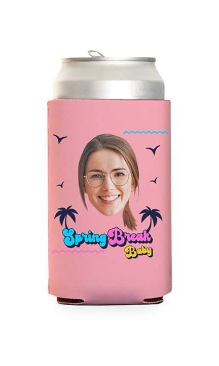 Custom Tropical Spring Break Can Cooler