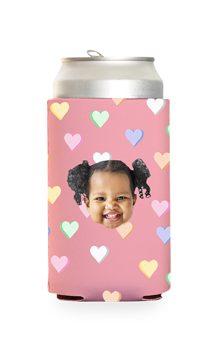 Custom Candy Hearts Can Cooler