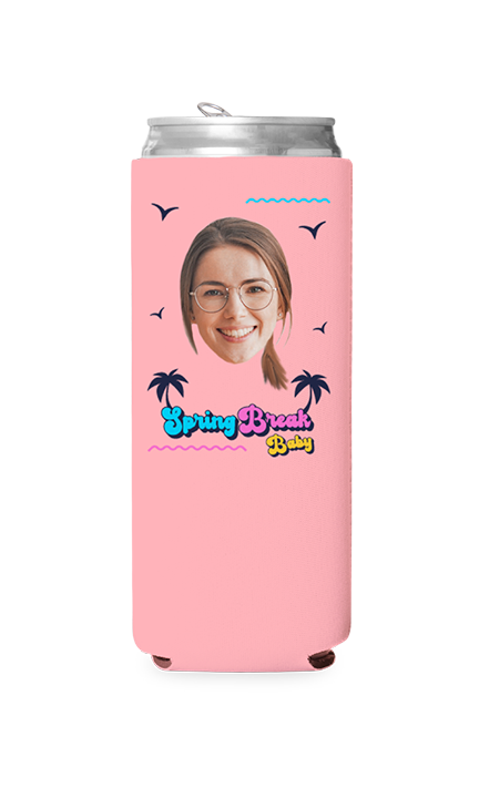 Custom Tropical Spring Break Can Cooler